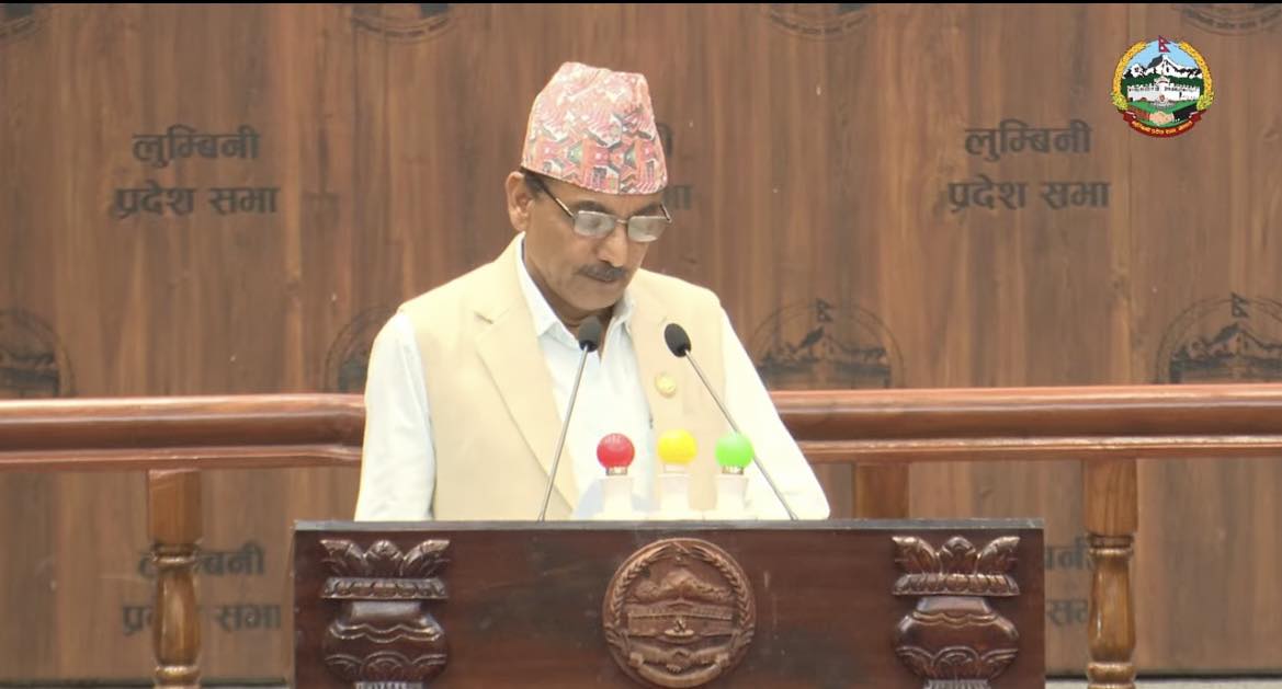लुम्बिनी प्रदेश सभामा आर्थिक माामिला मन्त्रीको जवाफः कार्यान्वयन र नतिजामुखी बजेट ल्याउछौं