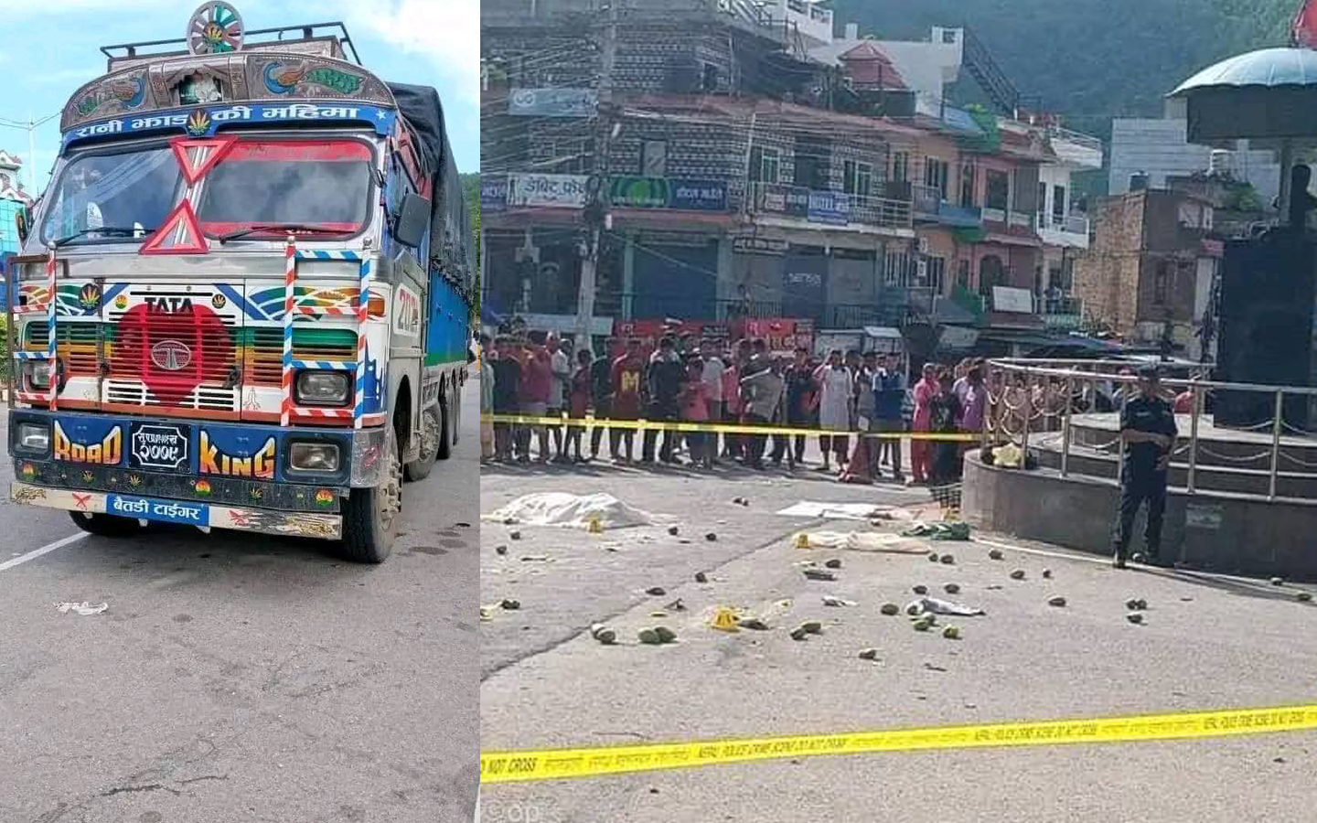 दाङमा ट्रकको ठक्करबाट एक पुरुषको मृत्यु, विहानैदेखि पूर्व-पश्चिम राजमार्ग अवरुद्ध