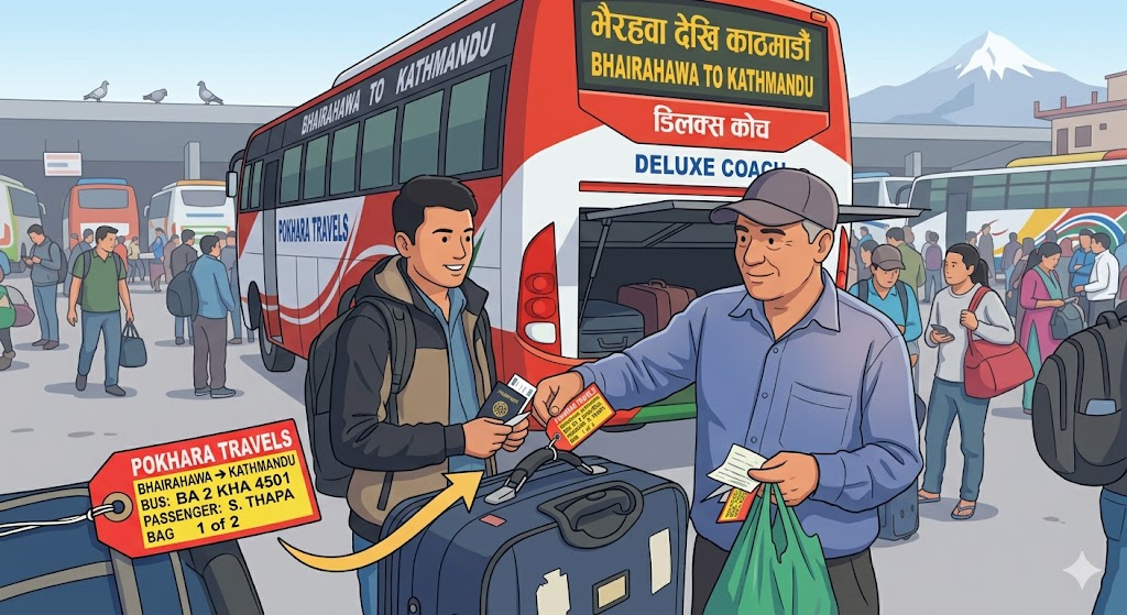 अबदेखि सार्वजनिक बसमा ‘लगेज ट्याग’ प्रणाली लागू हुने