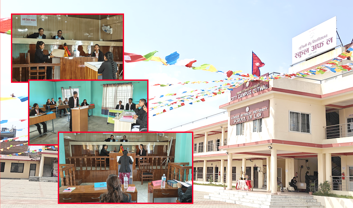 लुम्बिनी बौद्धमा राष्ट्रिय मुटकोर्ट प्रतियोगिता : नौ विश्वविद्यालयका १६ समूहको प्रतिष्पर्धा