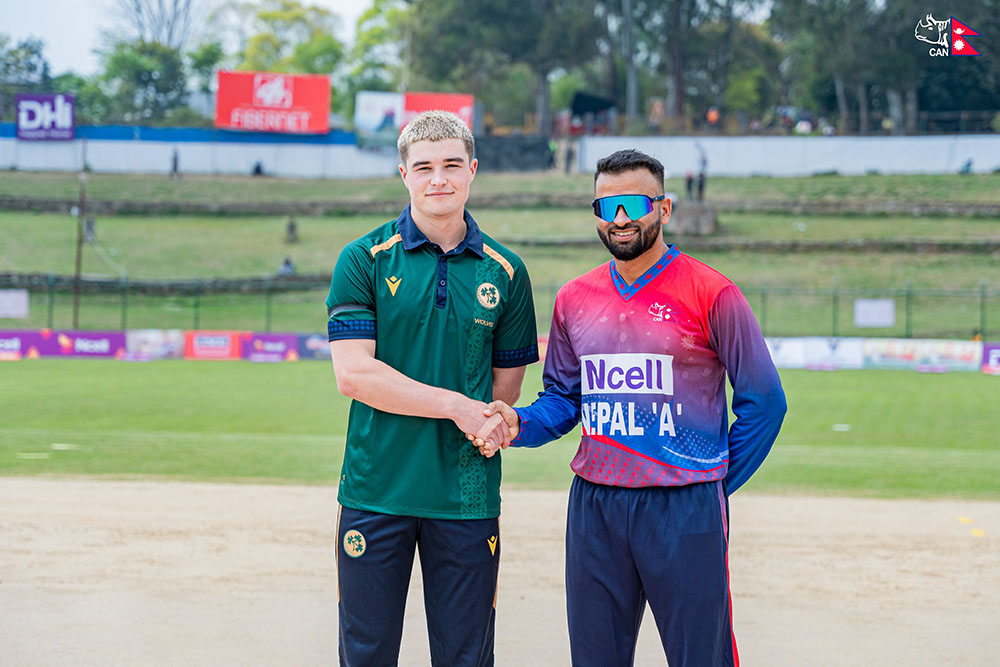नेपाल ए र आयरल्याण्ड वोल्भ्सबीचको दोस्रो टी-२० खेल हुदै