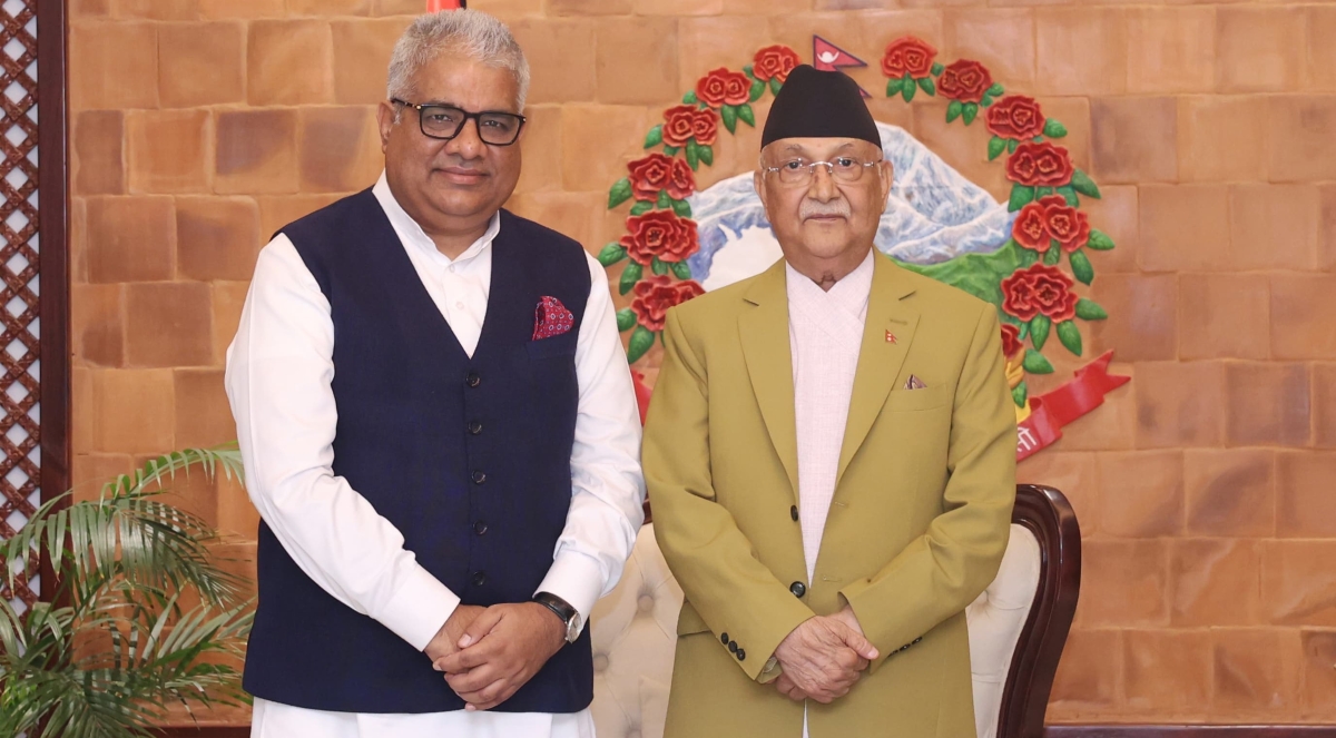 प्रधानमन्त्रीसँग भारतका वनमन्त्रीको शिष्टाचार भेट