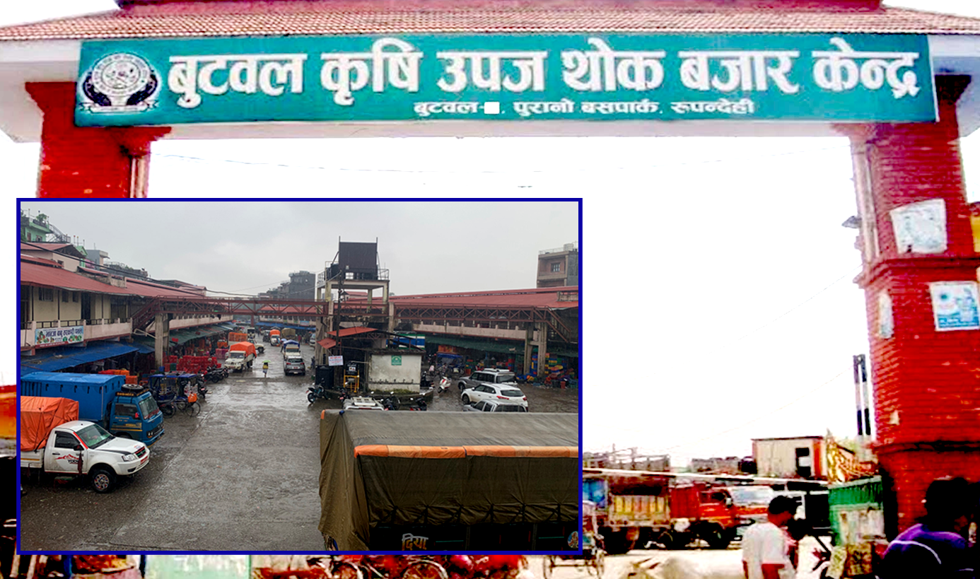 स्वामित्वको अलमलमा बुटवलको कृषि उपज थोक बजार : ९ महिनादेखि टेन्डर प्रक्रिया रोकिँदा गुम्दै राजश्व