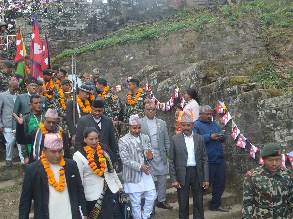 गोरखाबाट एकीकरण पदयात्रामा निस्कियो नेपाली सेनाको टोली