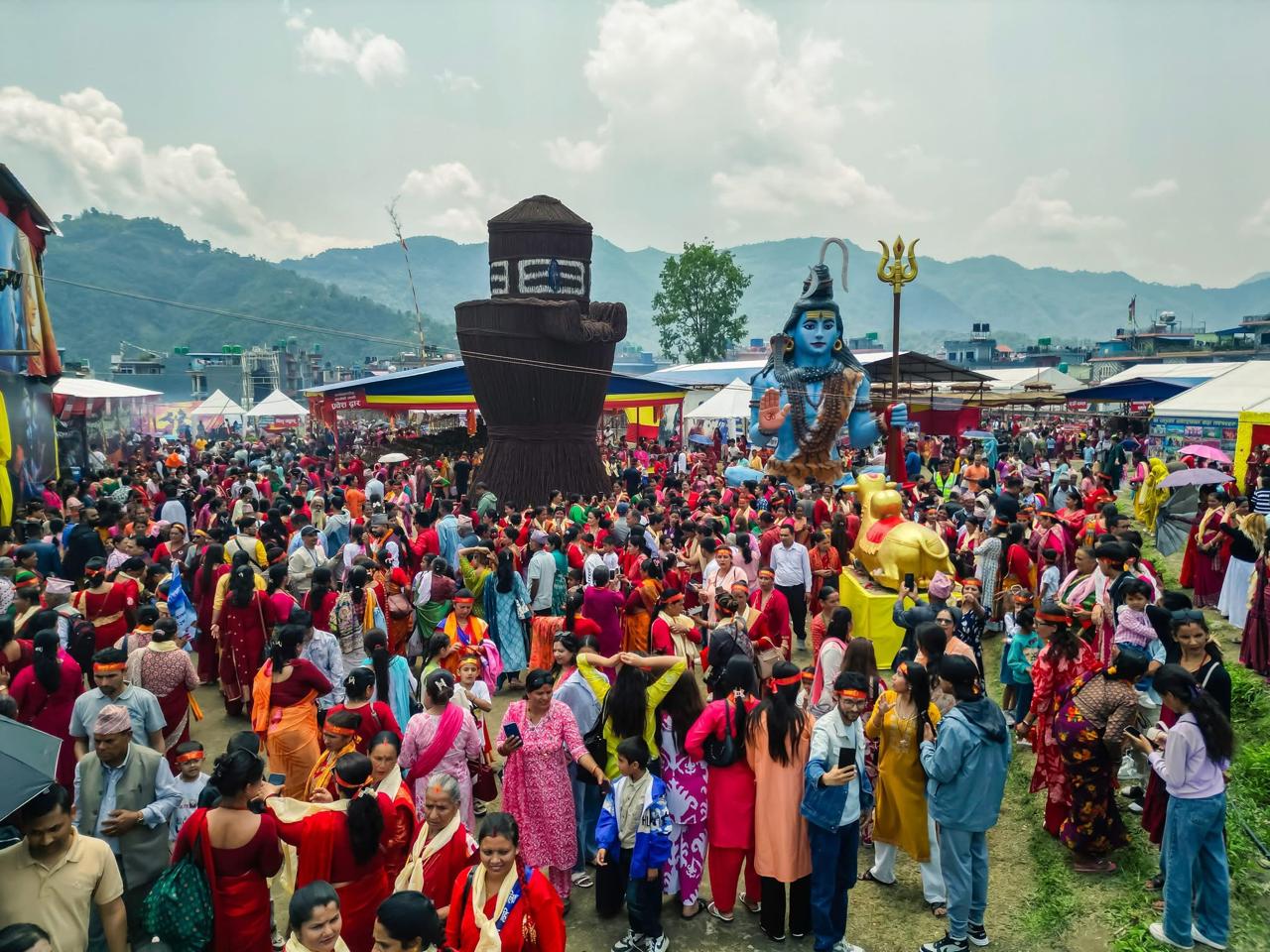झन्डै एक लाख भक्तजनले एकै दिन कोटिहोमको दर्शन गरे