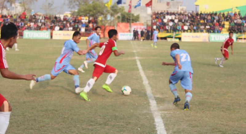 २१औं तिलोत्तमा गोल्डकप : नेपाल पुलिस क्लब फाइनलमा