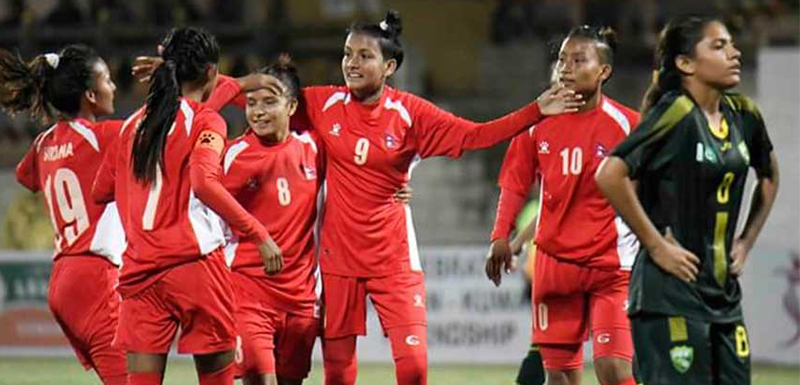 हिरो गोल्डकप महिला फुटबल :उपाधिका लागि नेपाल र म्यानमार प्रतिष्पर्धामा