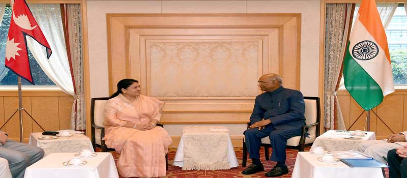 राष्ट्रपति भण्डारी र भारतीय समकक्षीबीच जापानमा भेटवार्ता