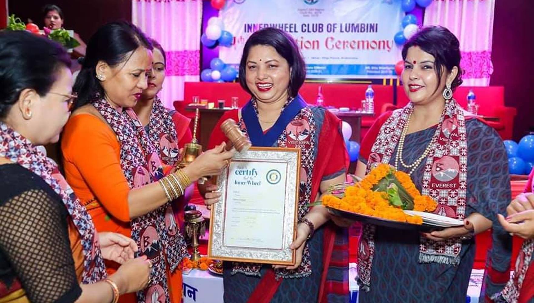 इनरह्वील क्लब अफ लुम्बिनीको पदस्थापन
