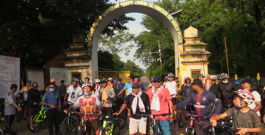 लुम्बिनीको पर्यटन उकास्न साइकल यात्रा