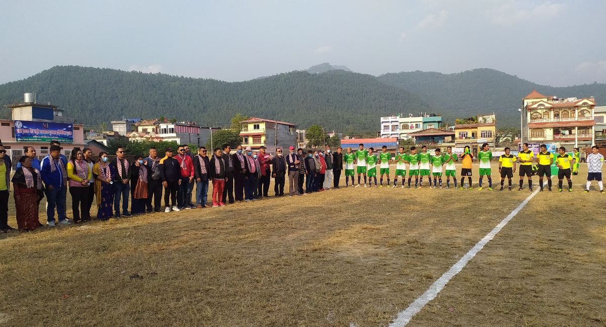 प्रथम प्रचण्ड थैव नकआउट फुटबल : उद्घाटन खेलमा आयोजक विजयी