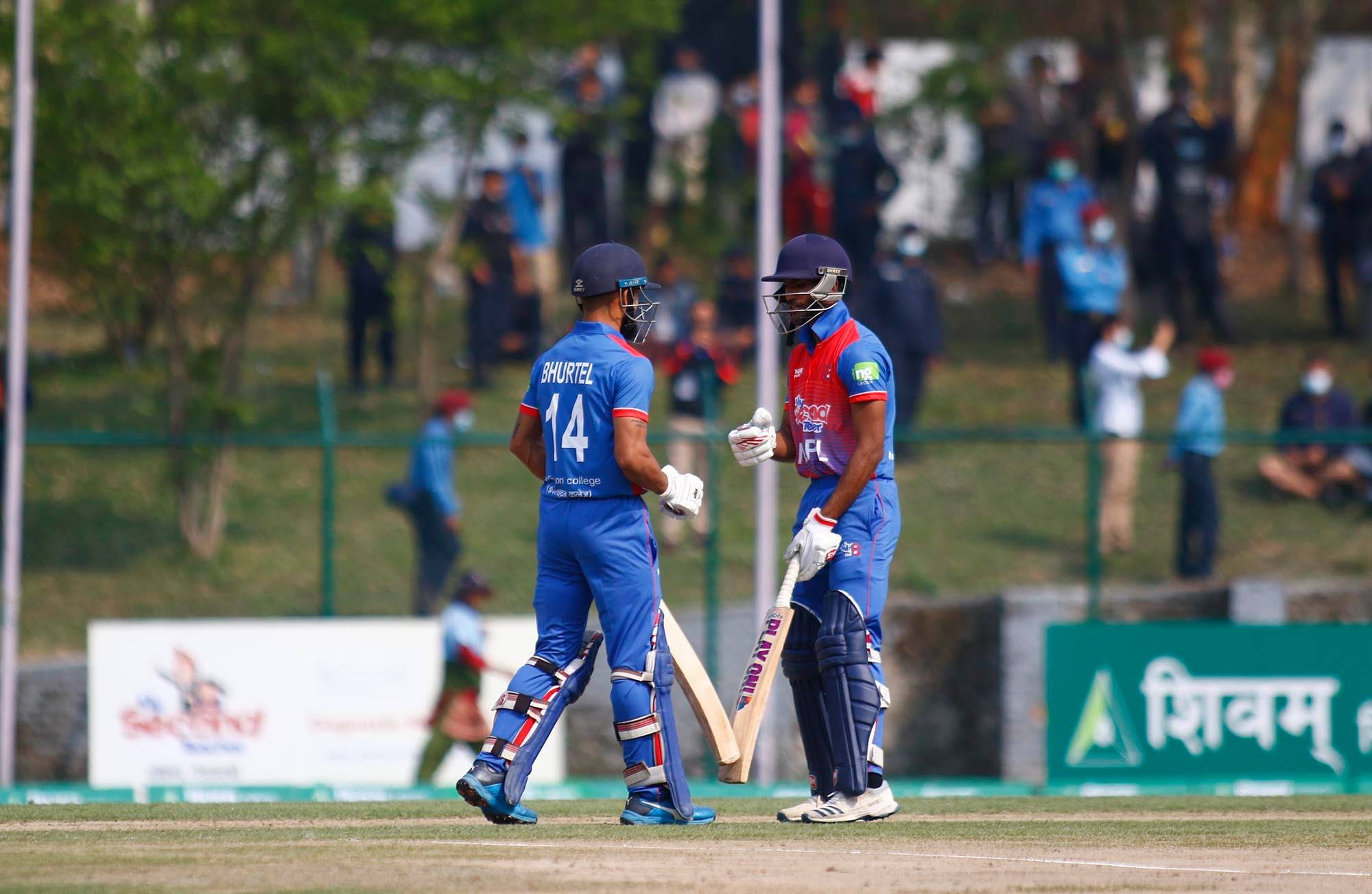 त्रिदेशीय टी २० मा नेपाल ३ विकेटले पराजित, फाइनल प्रवेश गर्ने सम्भावना कायमै