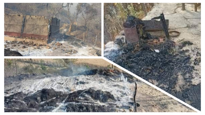 लुम्बिनीको राजधानी देउखुरीमा आगलागी, ५ घर जले