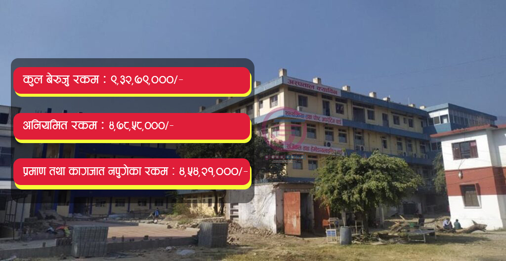 बुटवलकाे लुम्बिनी प्रादेशिक अस्पतालमा अनियमितताको चाङ, करिब ५ गुणाले बढ्यो बेरुजु