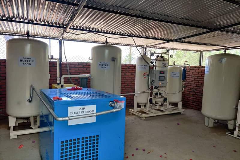सल्यान अस्पतालमा अक्सिजन प्लान्ट जडान