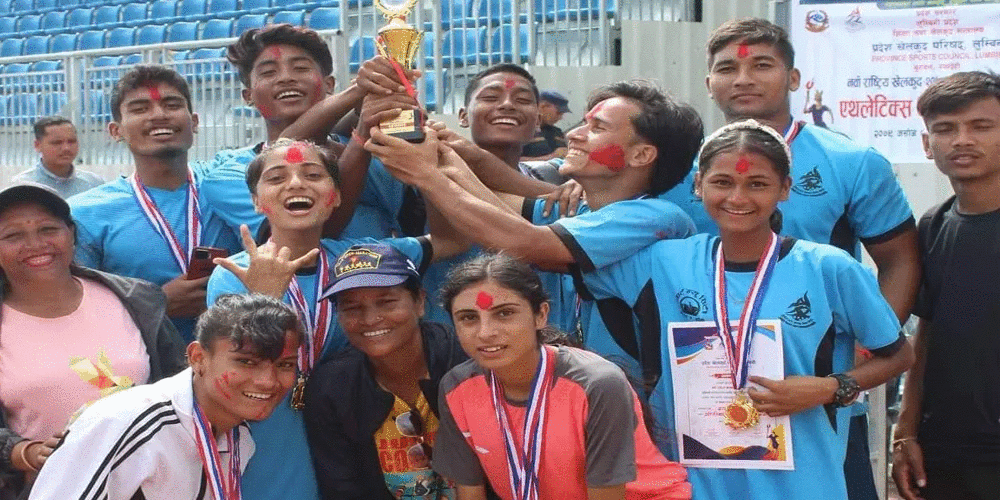 लुम्बिनी प्रदेशस्तरीय एथलेटिक्स च्याम्पियन बन्यो दाङ