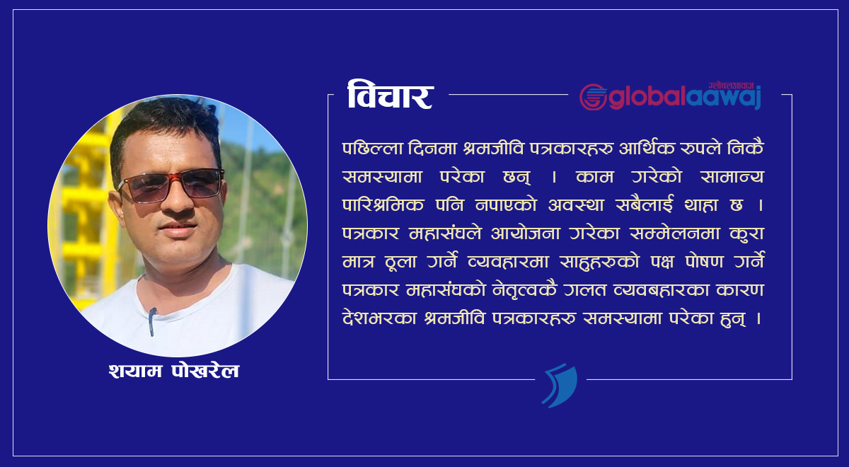 कुनै विचार बोकेकालाई 'वाइपास' गरेर नेपाल पत्रकार महासंघ चल्दैन
