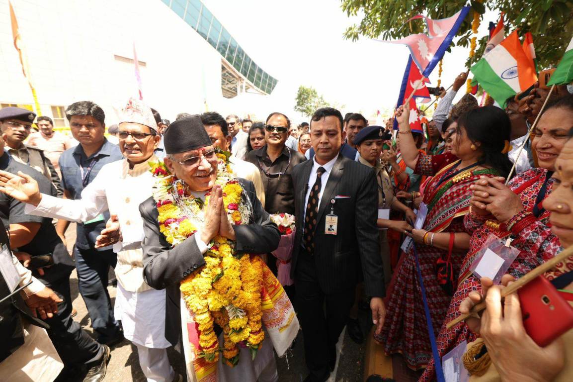 प्रधानमन्त्री प्रचण्डलाई इन्दौरमा भव्य स्वागत (फोटोफिचर)