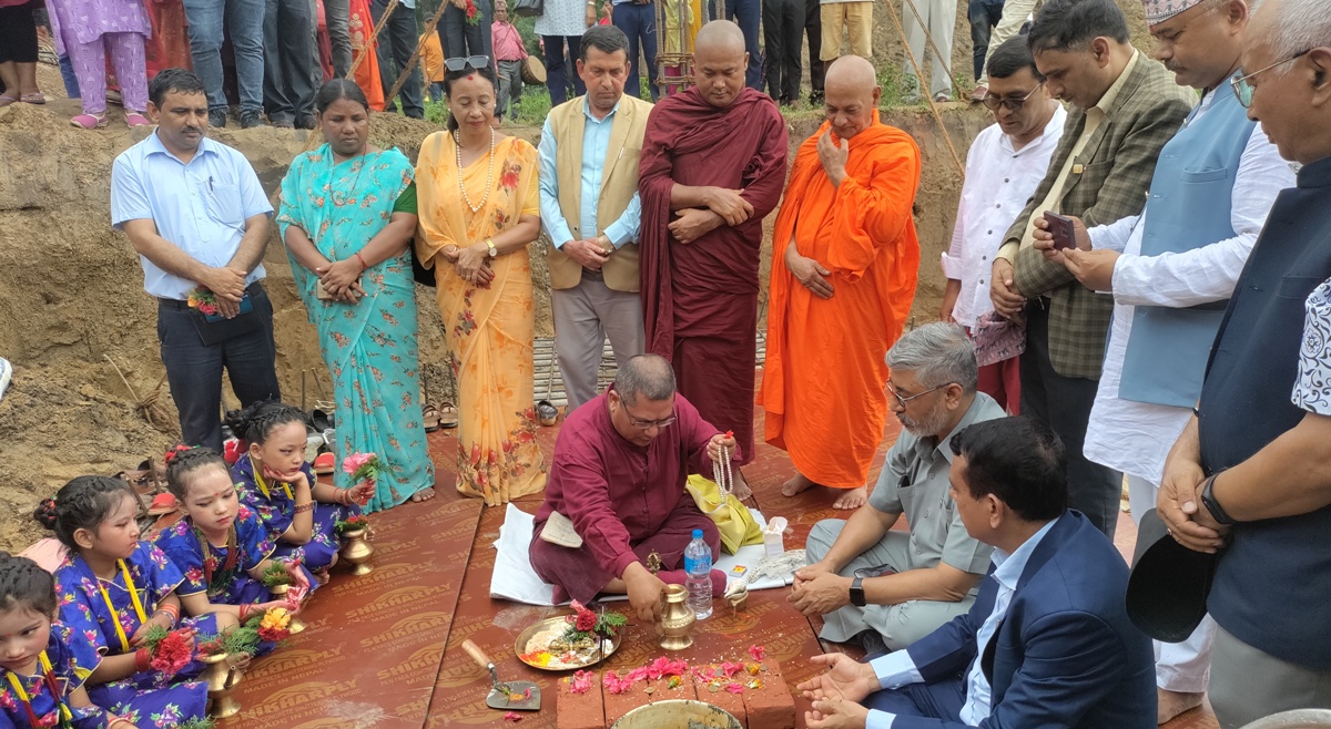 लुम्बिनी बौद्ध विश्वविद्यालयले देवदहमा शुरु गर्यो भवन निर्माण