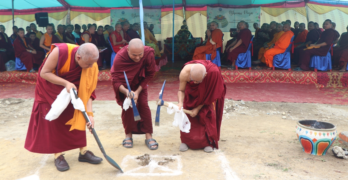 लुम्बिनीमा भारतीय विहारको निर्माण शुरु