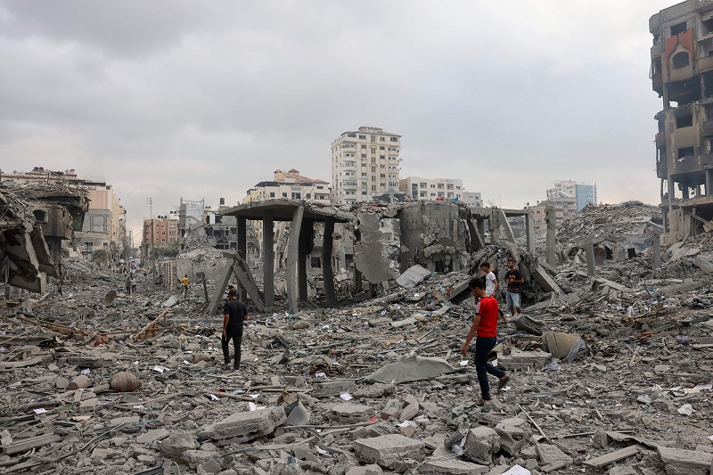इजरायली हवाई आक्रमणबाट गाजामा ५० प्रतिशत आवासीय भवनहरू क्षतिग्रस्त