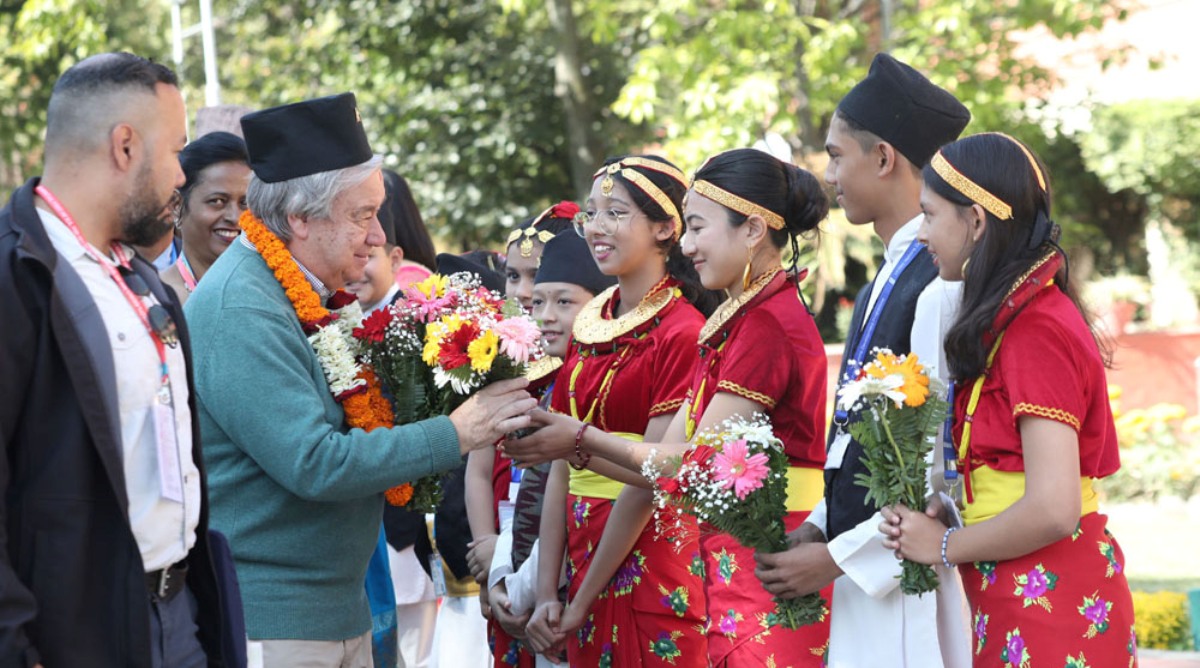 महासचिव गुटेरेस अन्नपूर्ण आधार शिविरतर्फ प्रस्थान